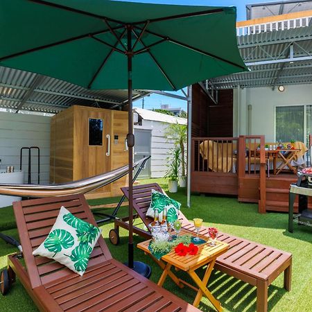 Villa 新規オープン サウナ Bbq ジャグジー付き 最大7名 無料駐車場4台 ビーチまで車で5分 Sky House à Uruma Extérieur photo